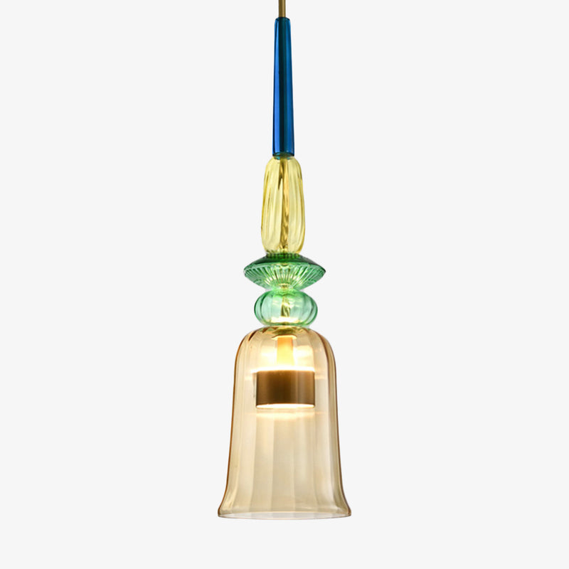 Suspension design à LED en verre coloré Illumy
