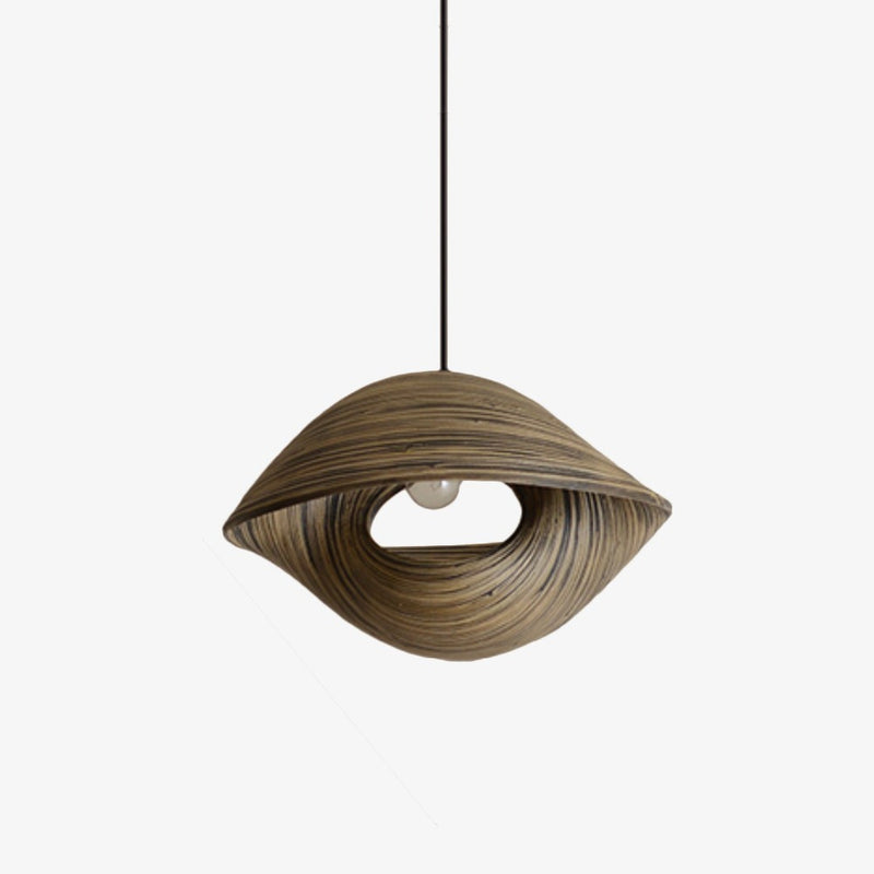 Suspension design coquillage en bambou