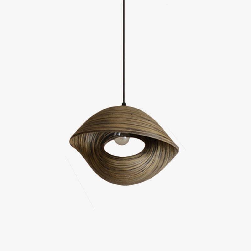 Suspension design coquillage en bambou