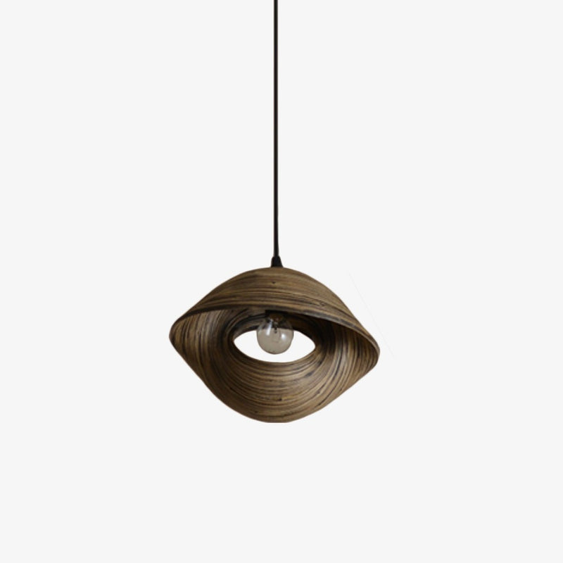 Suspension design coquillage en bambou