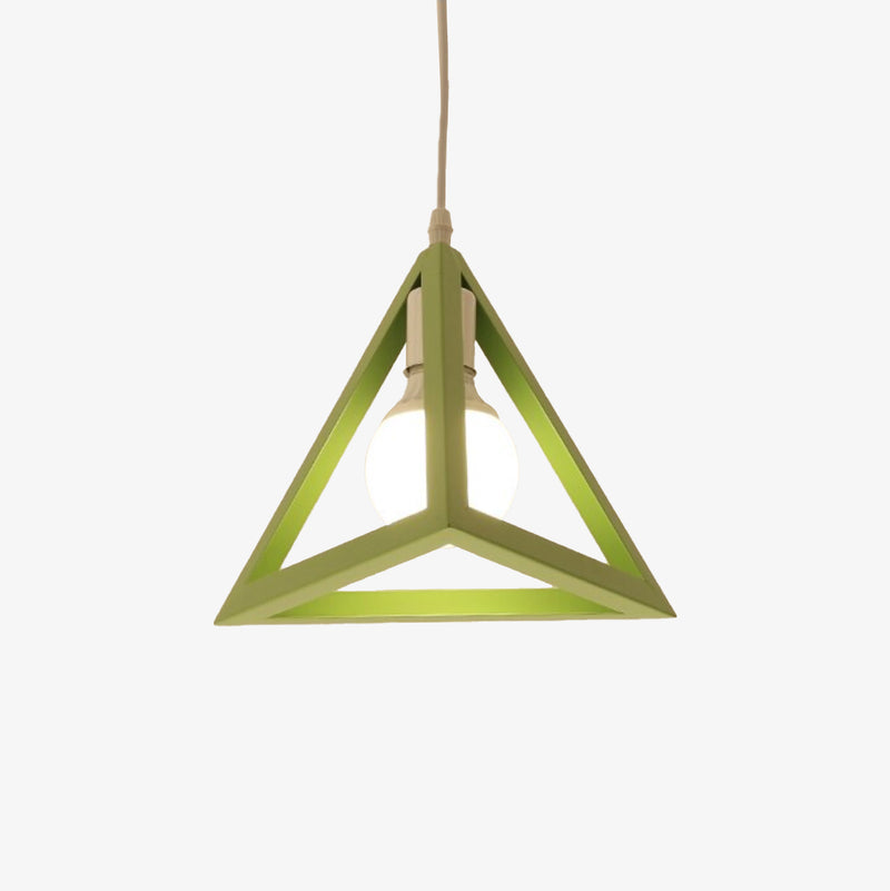 Suspension design en triangle de différentes couleurs