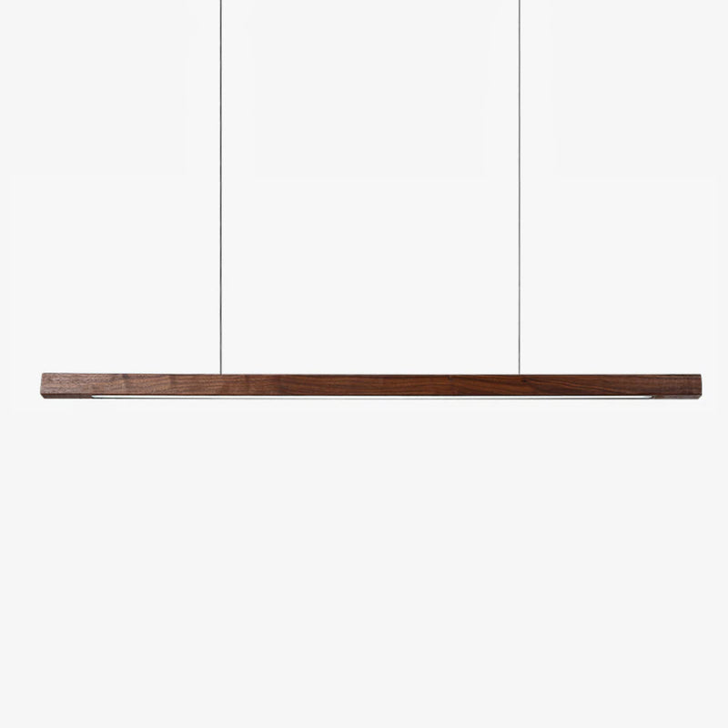 Suspension design moderne LED en bois allongé Hang