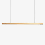 Suspension design moderne LED en bois allongé Hang