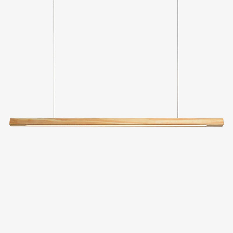 Suspension design moderne LED en bois allongé Hang