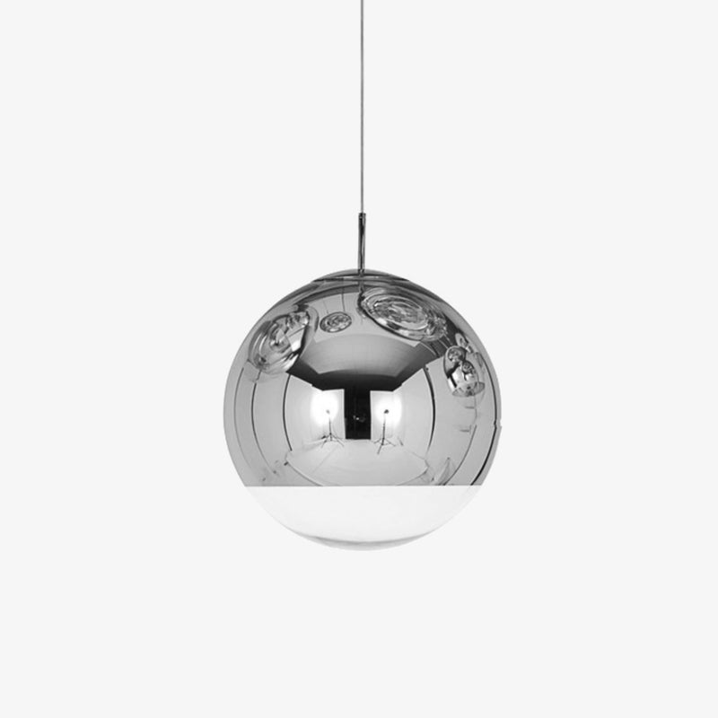 Chrome Ball pendant lamps (several sizes)