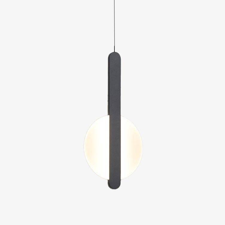 Suspension design à LED en aluminium avec formes circulaires