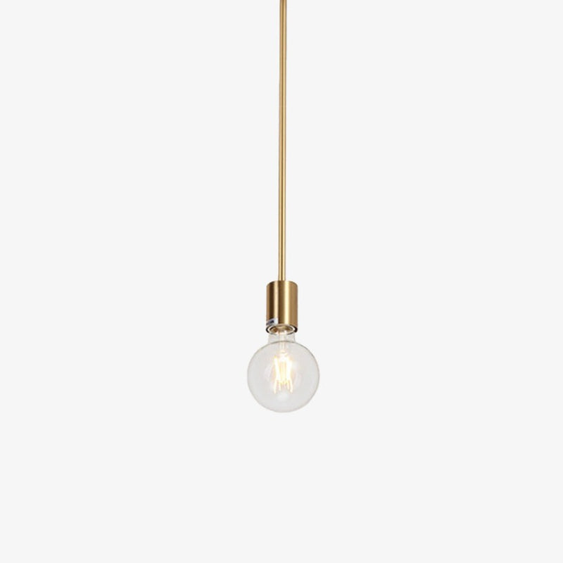 Loft LED design chandelier with gold tubes
