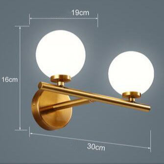 Applique murale moderne LED avec globes en verre Nyrea