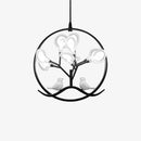 Suspension design LED avec plusieurs branches dorées