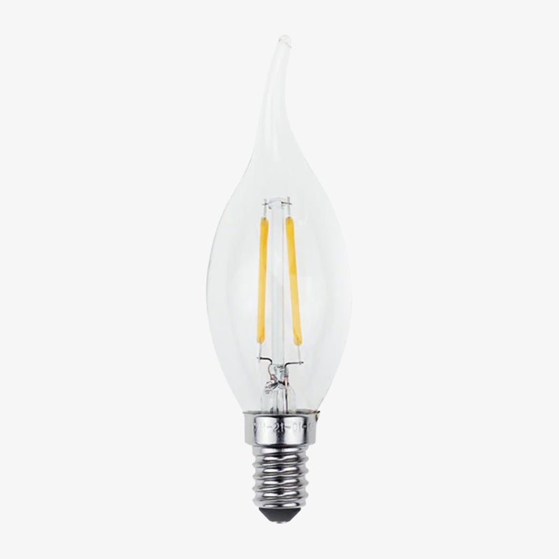 Bombilla LED incandescente E14 con filamento de llama Edison