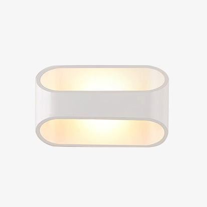 Applique design LED en aluminium blanc Sconce