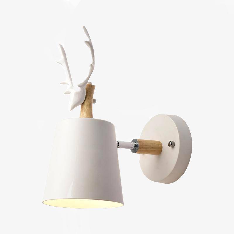 Applique LED à corne de cerf (noir ou blanc) - vue 2 sur 5