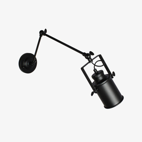 Applique murale avec bras articulé et lampe en métal Ascelina