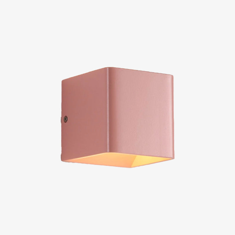 wall lamp coloured LED wall cube with rounded edges