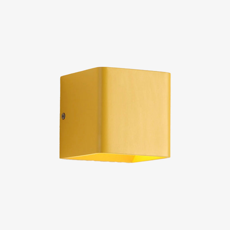 wall lamp coloured LED wall cube with rounded edges