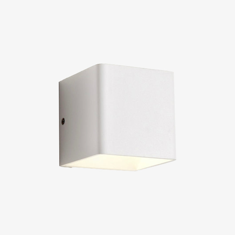 wall lamp coloured LED wall cube with rounded edges