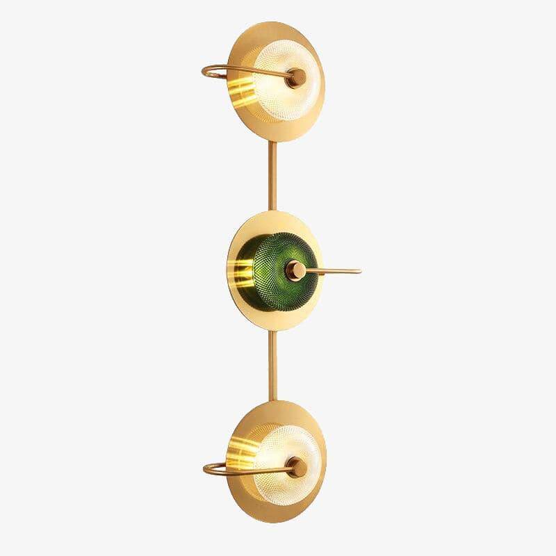 wall lamp LED wall design with gold metal disc