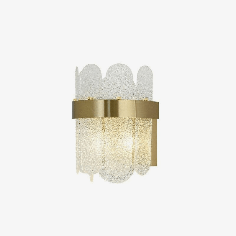 wall lamp LED design wall lamp in gold metal and coloured glass