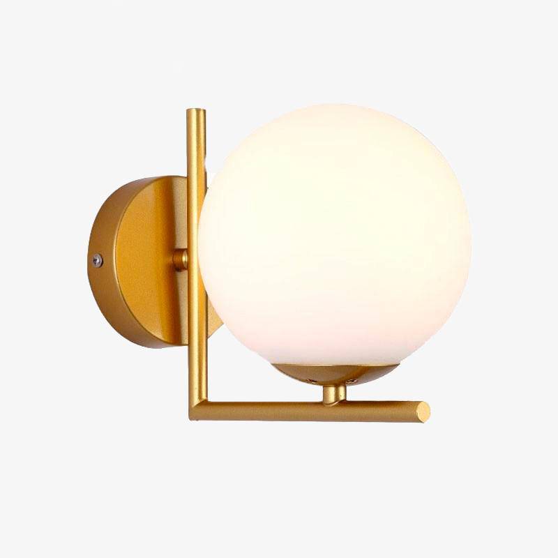 wall lamp design wall with glass ball (black or gold)