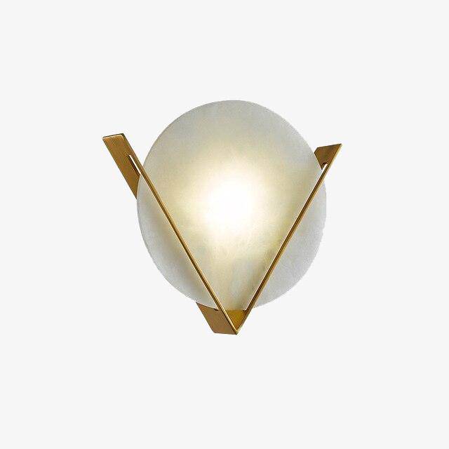 wall lamp LED design wall lamp with marble circle and gold triangle