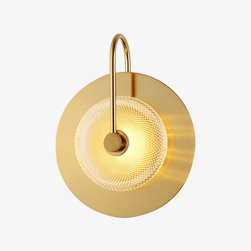 Lámpara de pared design LED con formas circulares en hierro forjado