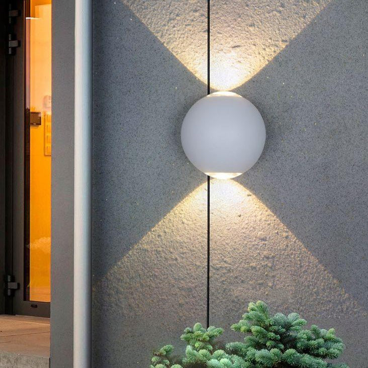 Lámpara de pared design LED circular para exteriores Sammyjo