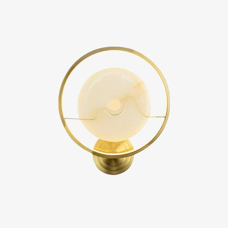 wall lamp marble LED wall design with gold circle Luxury