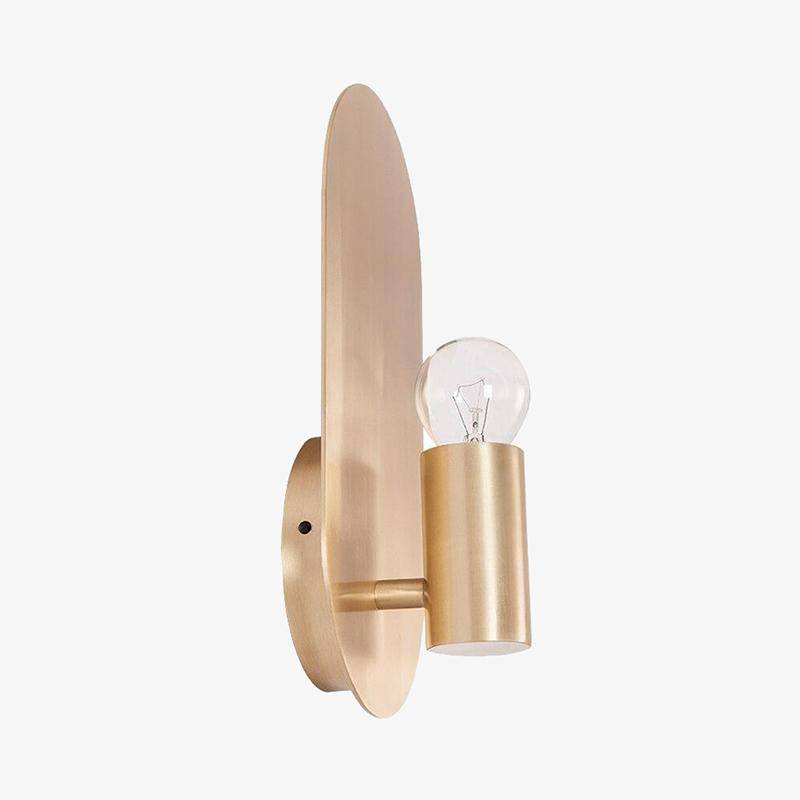 wall lamp Sconce LED design wall lamp in gold rounded metal