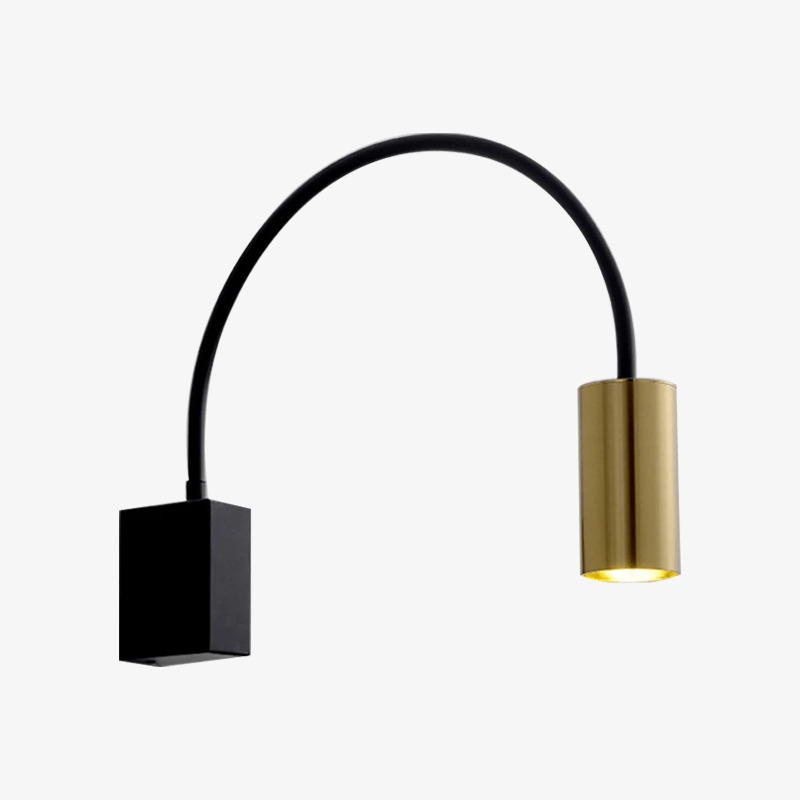 Lámpara de pared design Metal LED en forma de semicírculo negro