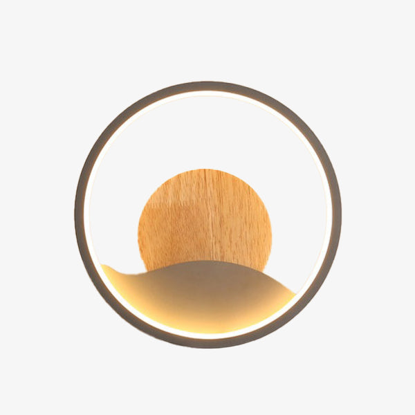 Applique murale design LED ronde avec anneau lumineux Globe