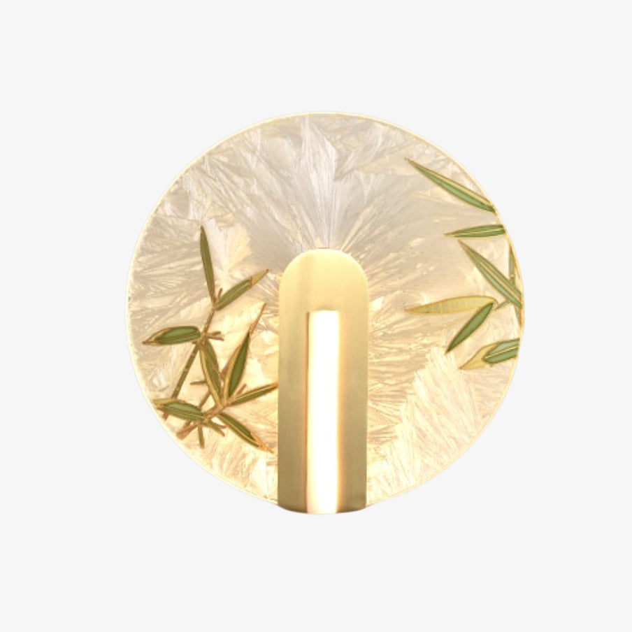 Applique murale design LED style asiatique en verre Yuaming