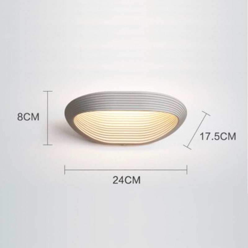 wall lamp oval and laminated metal design wall Karina