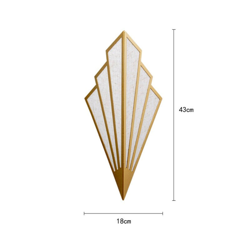 wall lamp triangular metal LED wall design, coloured