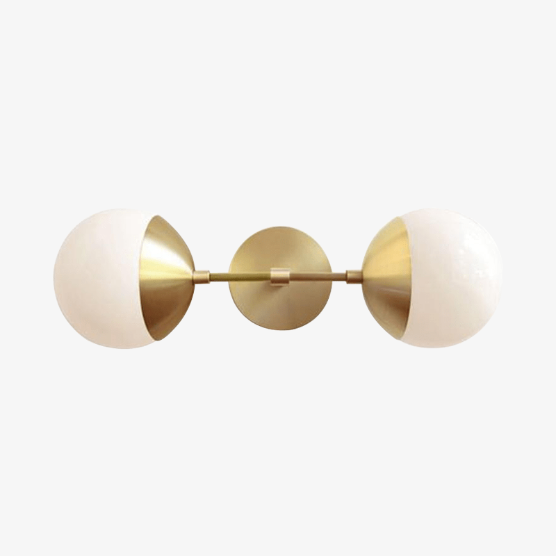 wall lamp gold wall and glass ball arm Bean