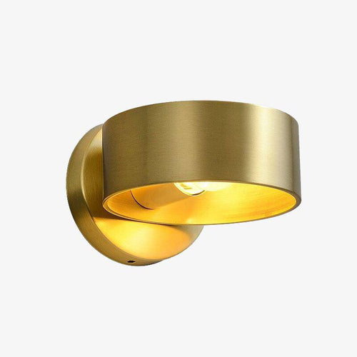 Applique murale dorée LED avec abat-jour arrondie en métal Luxury - vue 2 sur 4