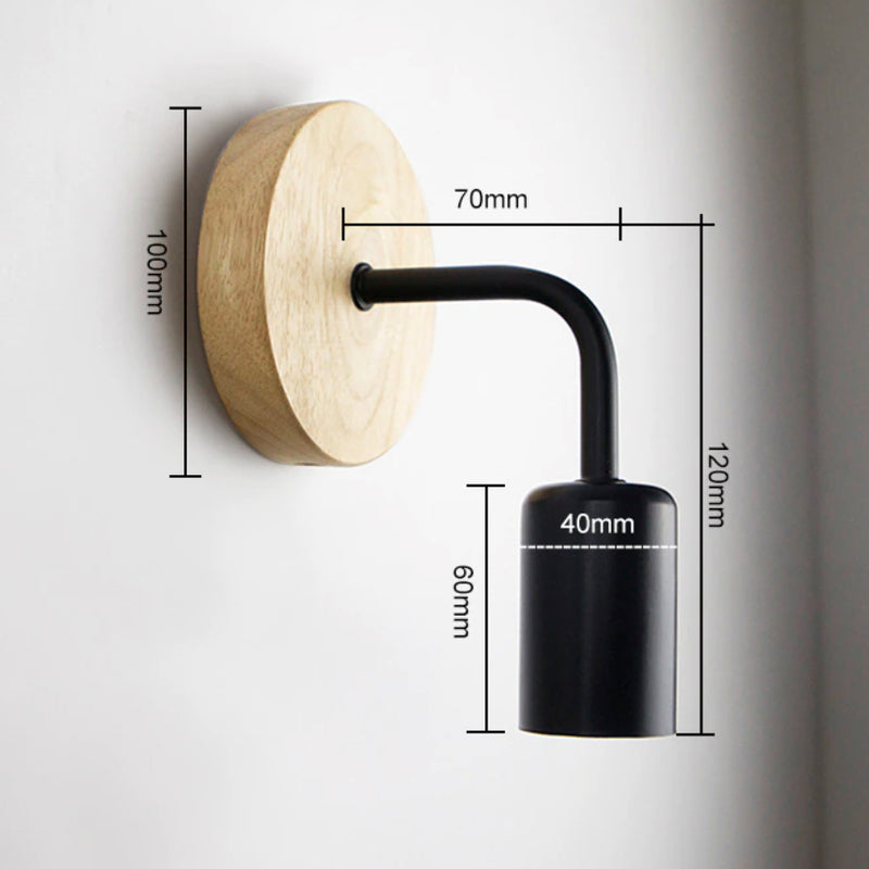 Aplique industrial de madera y metal Sicelia