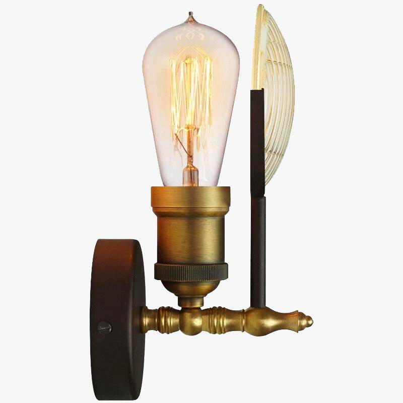 Applique murale LED antique doré