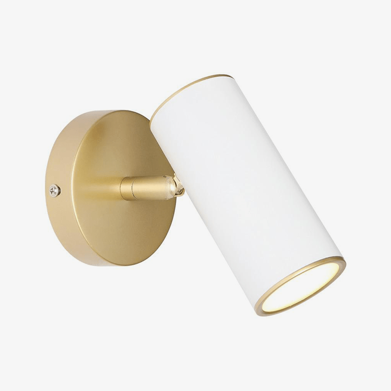 wall lamp LED wall light with Spotlight cylindrical gold metal