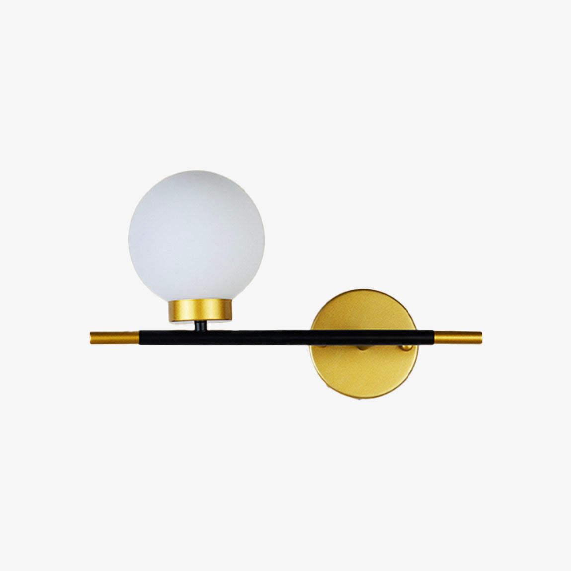 Applique murale LED design avec barres en métal boules en verre - vue 3 sur 8