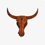 Applique murale LED en bois retro en forme de tête de cerf