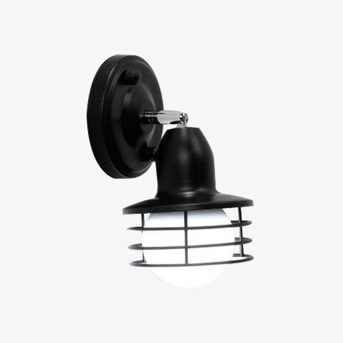 Applique murale LED extérieur style cage en métal