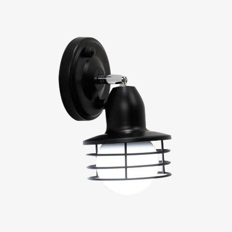 Applique murale LED extérieur style cage en métal - vue 2 sur 5
