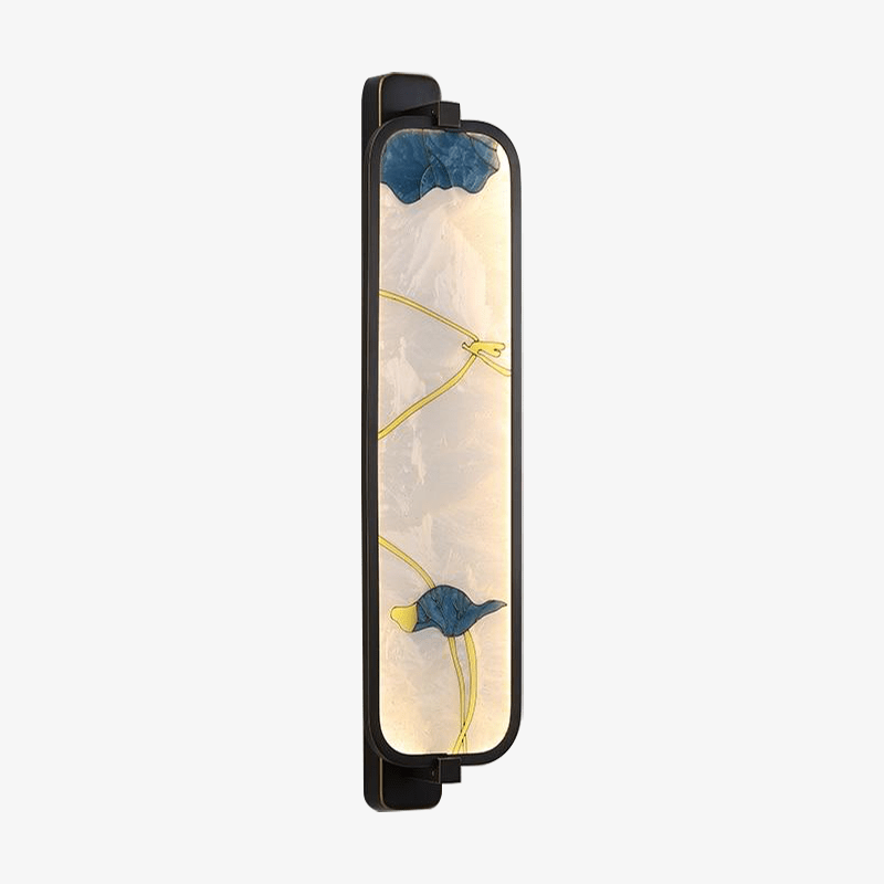 Applique murale LED rectangle aux bords arrondis style Japonais