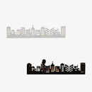 Applique murale LED scandinave en forme de ville (noir ou blanc)