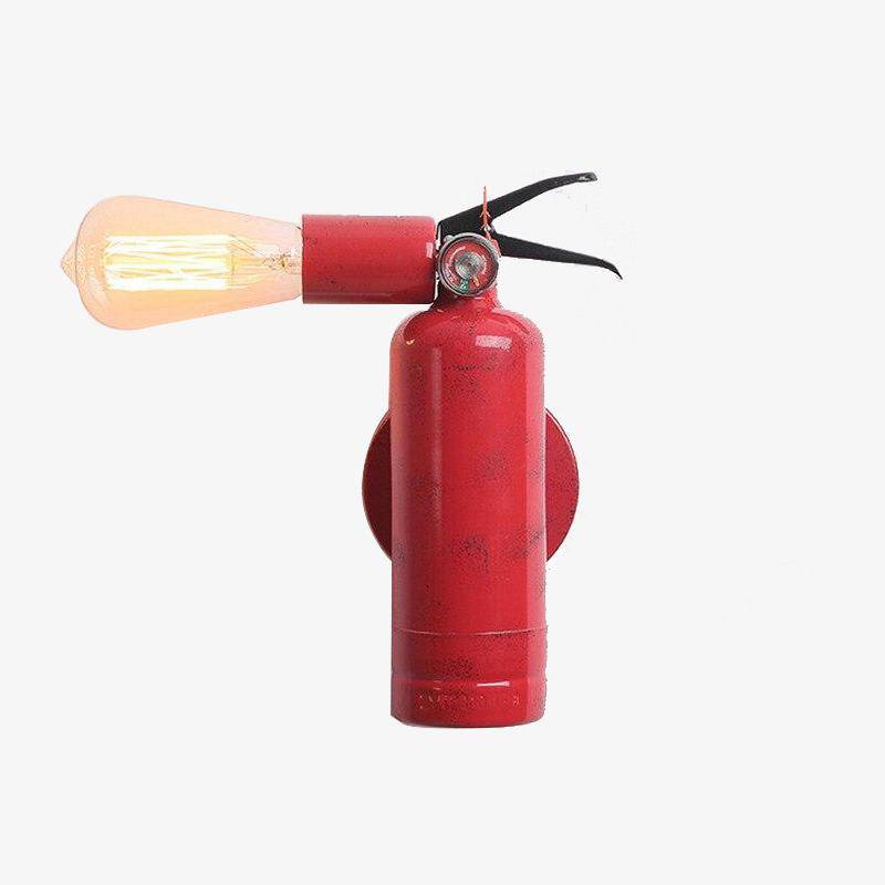 wall lamp modern LED wall mounted fire extinguisher style in red metal Kids