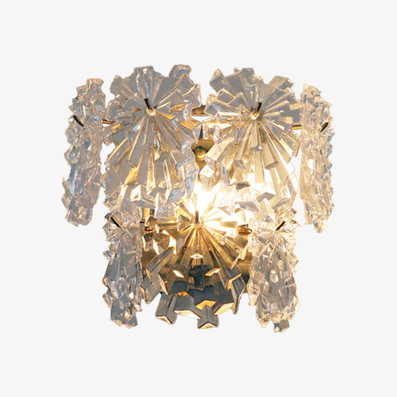Lámpara de pared moderna con flores de cristal de lujo Dynnah
