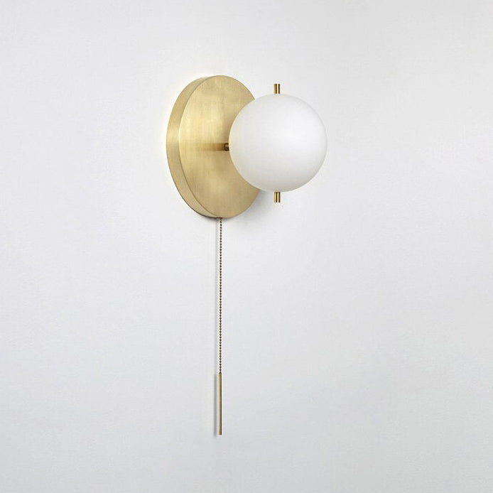 Lámpara de pared moderna con esfera de cristal de lujo Justyne