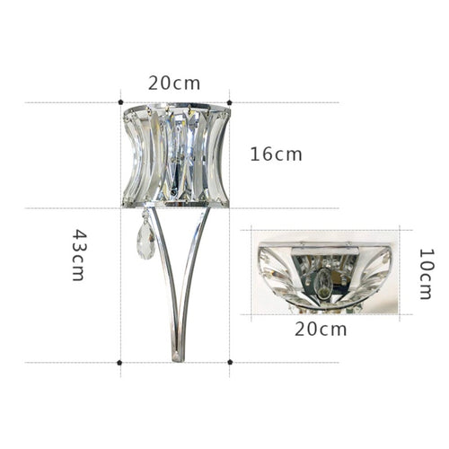 Applique murale moderne lampe torche en verre luxury Sandro - vue 8 sur 7