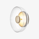 Applique murale moderne LED avec abat-jour en verre et métal Sconce