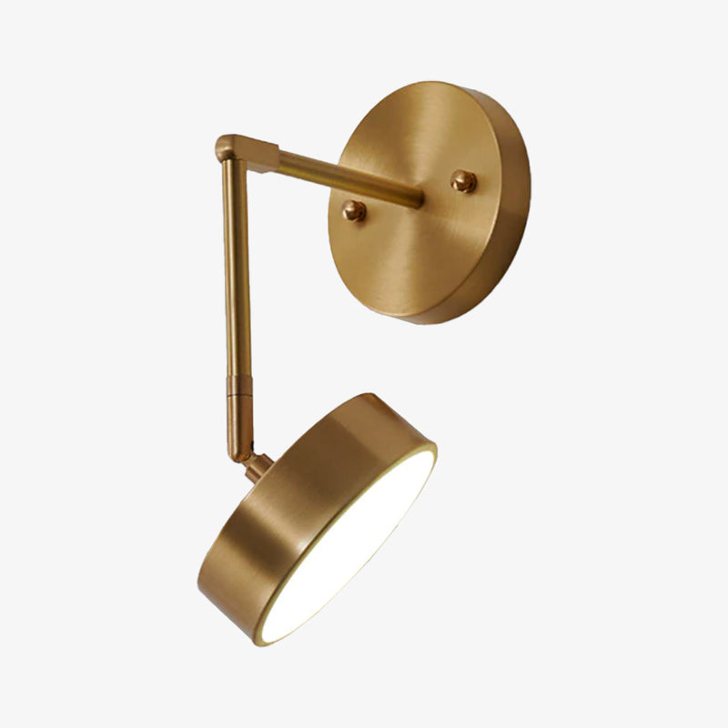 Moderna lámpara LED de pared con brazo ajustable en oro Margot